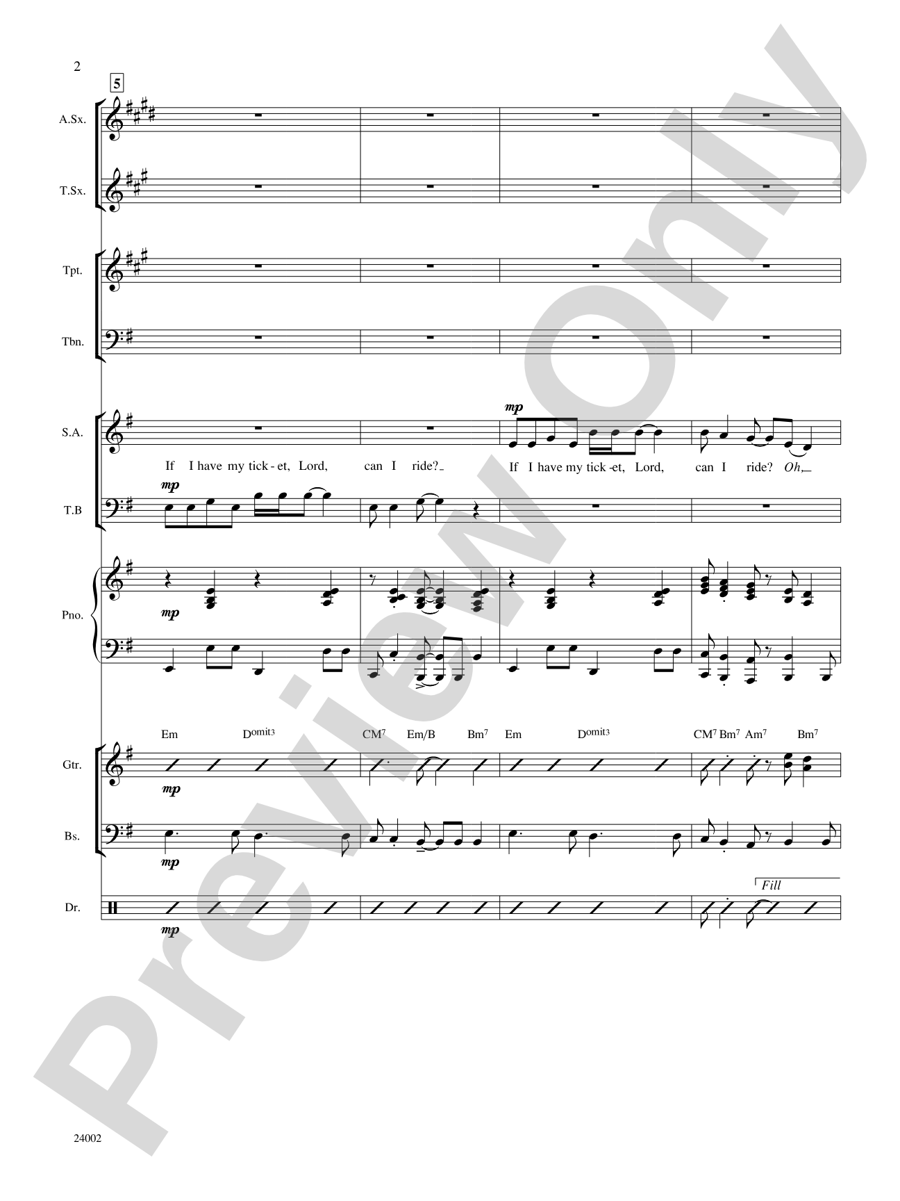 If I Have My Ticket: Choral SoundPax