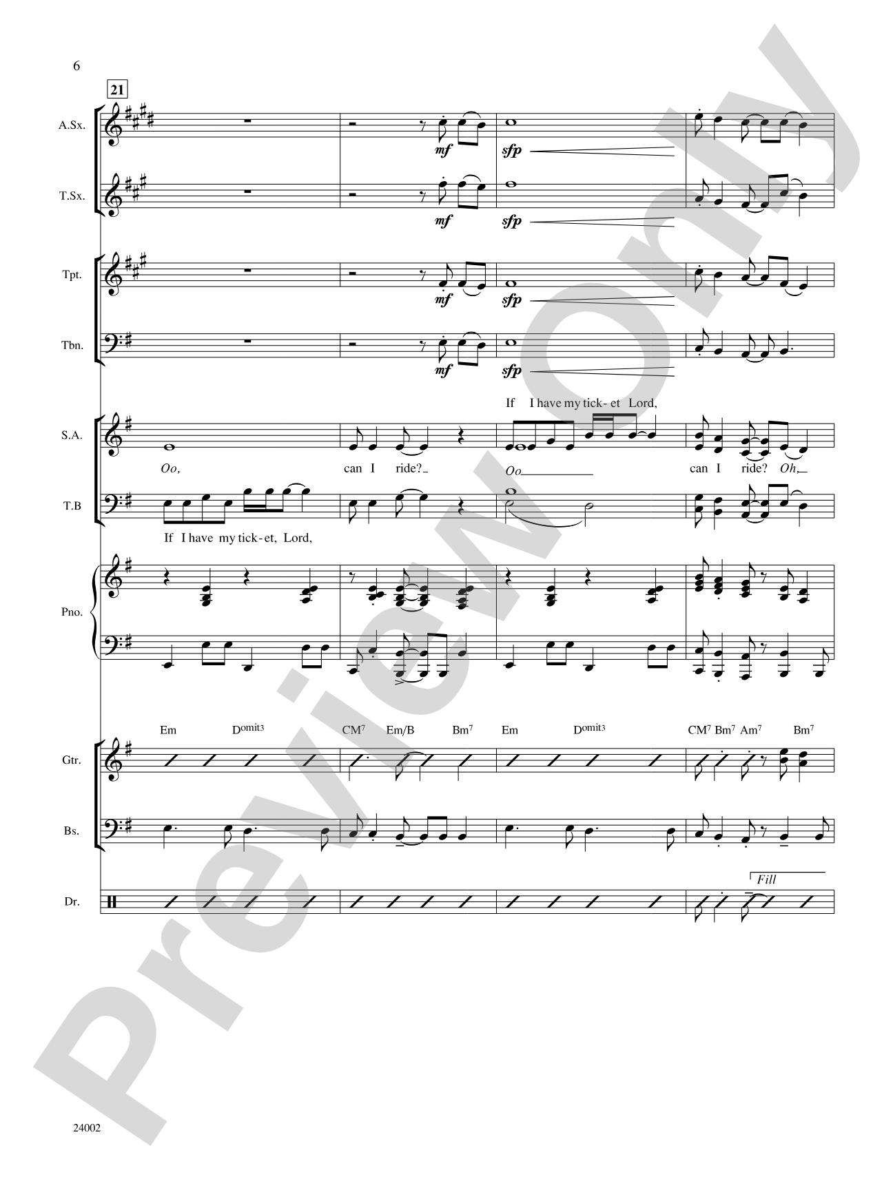 If I Have My Ticket: Choral SoundPax