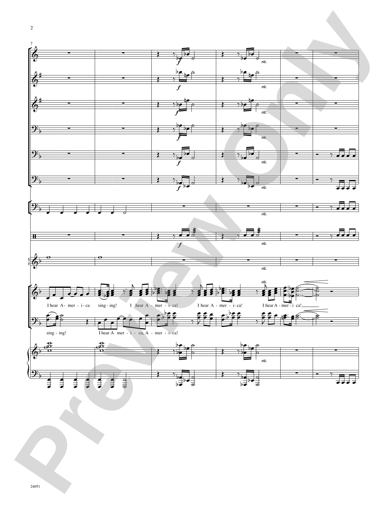 I Hear America Singing!: Choral SoundPax