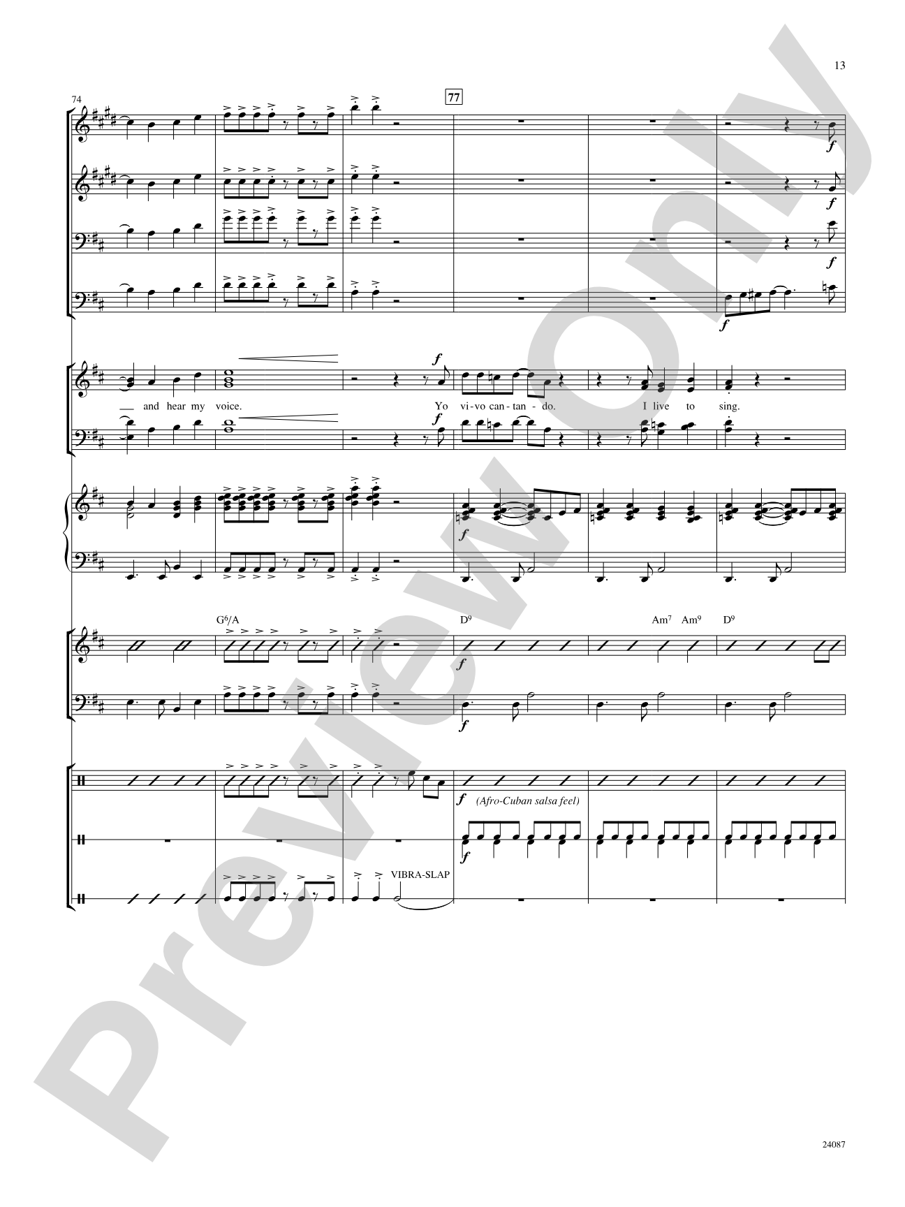 Yo Vivo Cantando (I Live to Sing): Score: Choral SoundPax