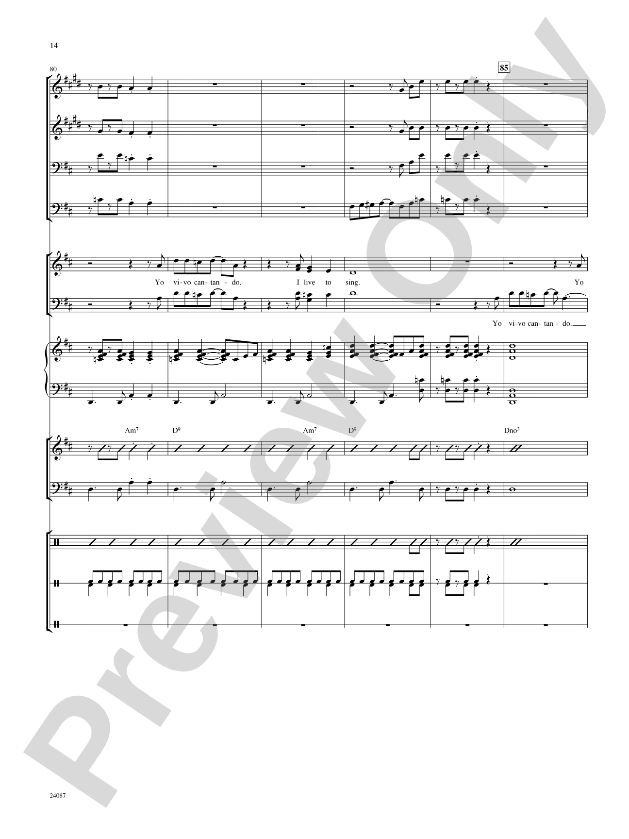 Yo Vivo Cantando (I Live to Sing): Score: Choral SoundPax