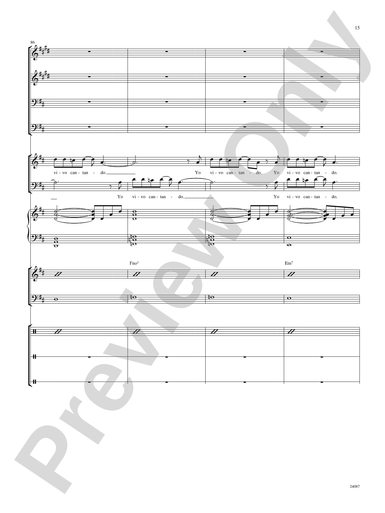 Yo Vivo Cantando (I Live to Sing): Score: Choral SoundPax