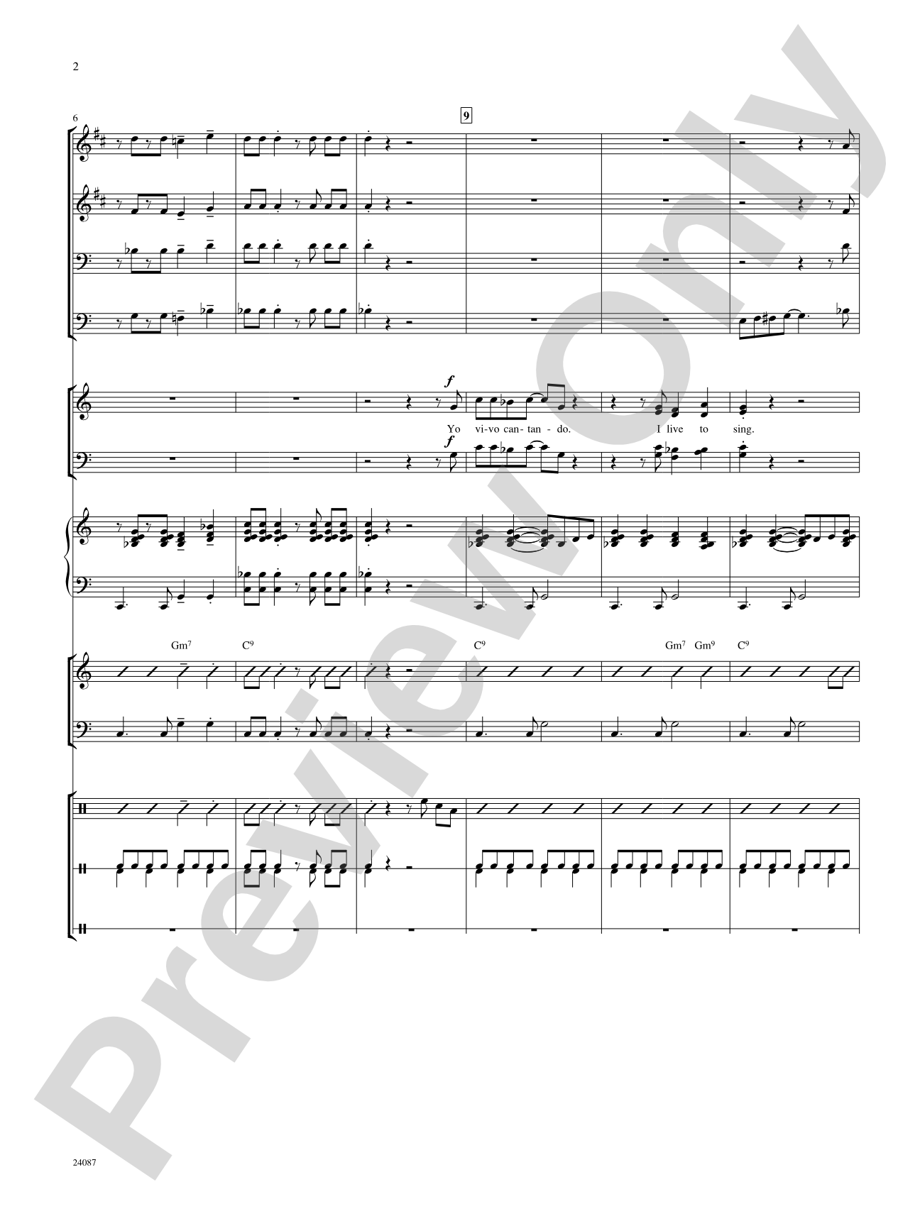 Yo Vivo Cantando (I Live to Sing): Score: Choral SoundPax