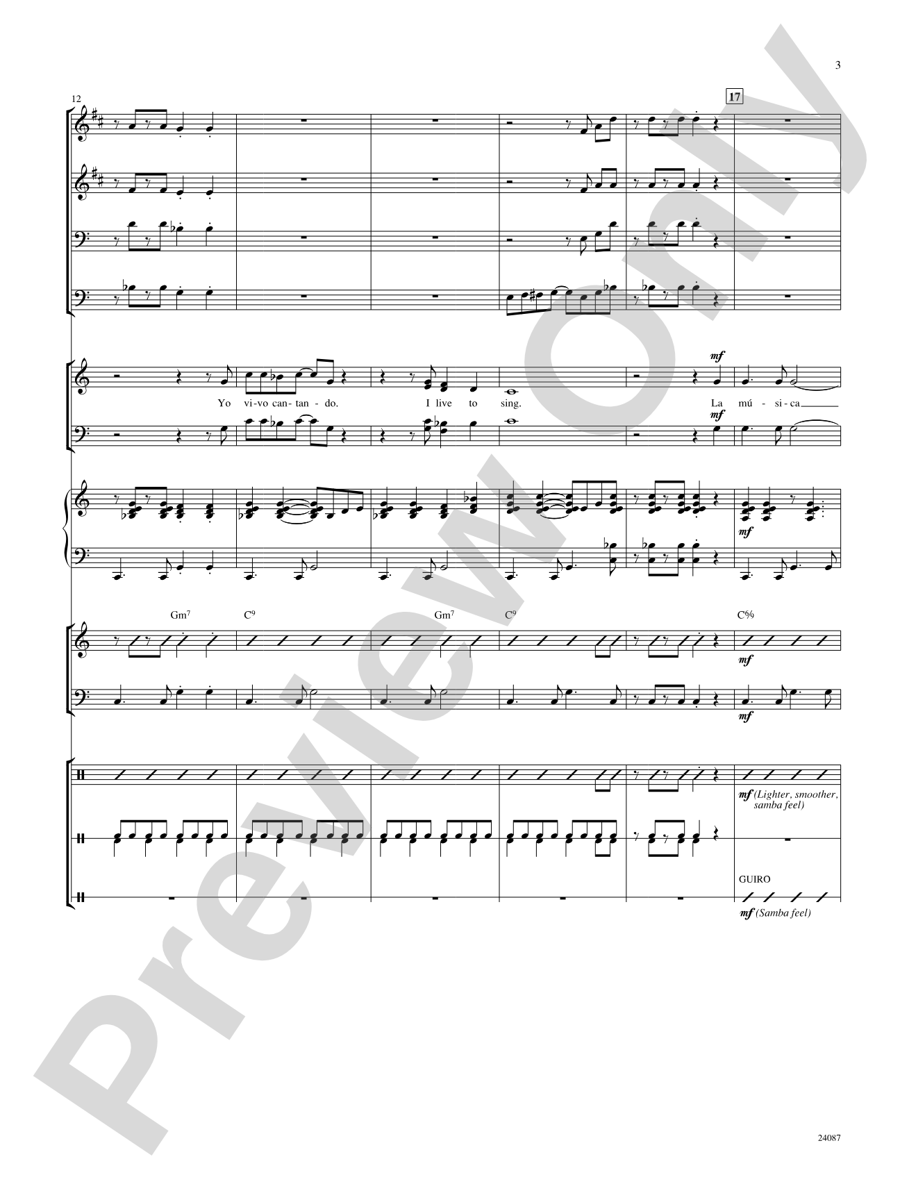 Yo Vivo Cantando (I Live to Sing): Score: Choral SoundPax