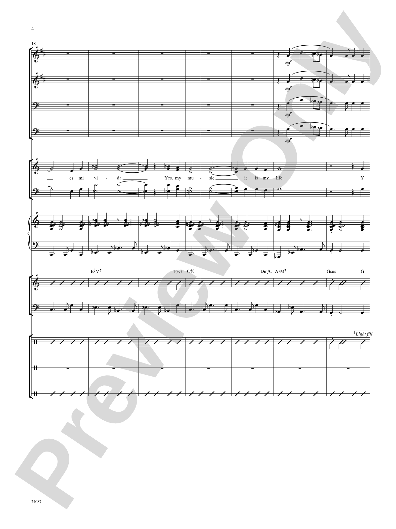 Yo Vivo Cantando (I Live to Sing): Score: Choral SoundPax