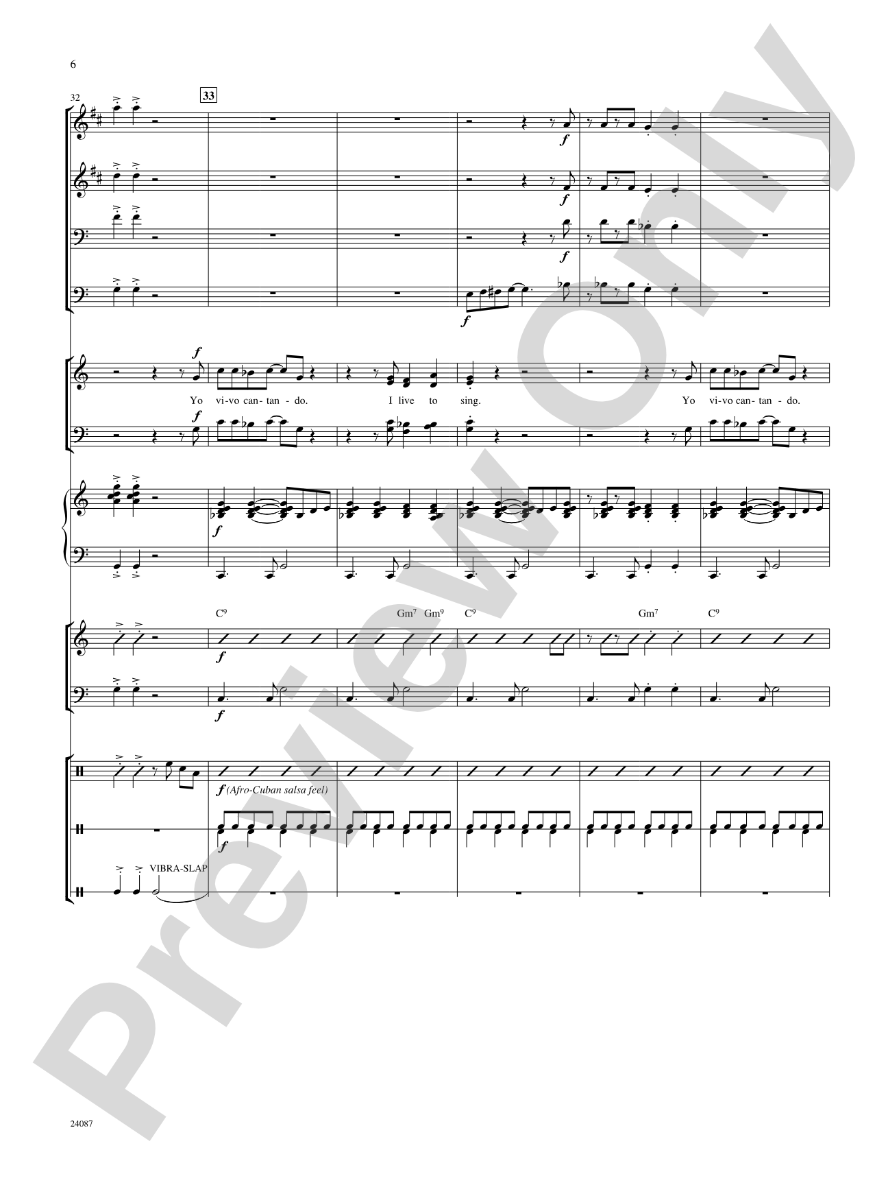 Yo Vivo Cantando (I Live to Sing): Score: Choral SoundPax