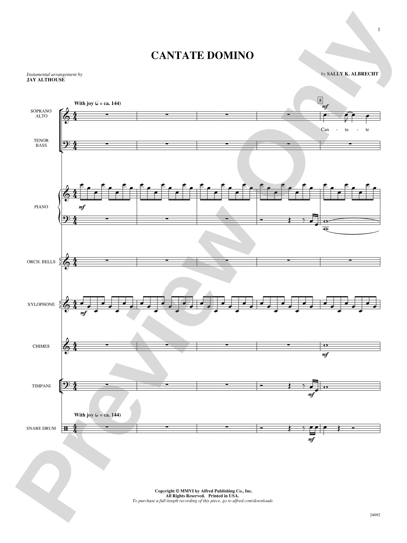 Cantate Domino: Choral SoundPax