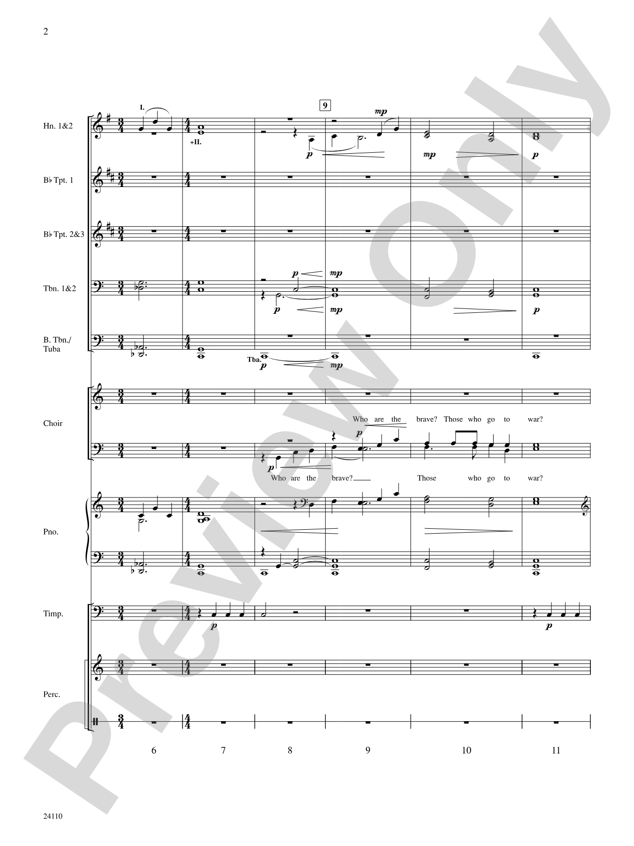 Who Are the Brave: Choral SoundPax