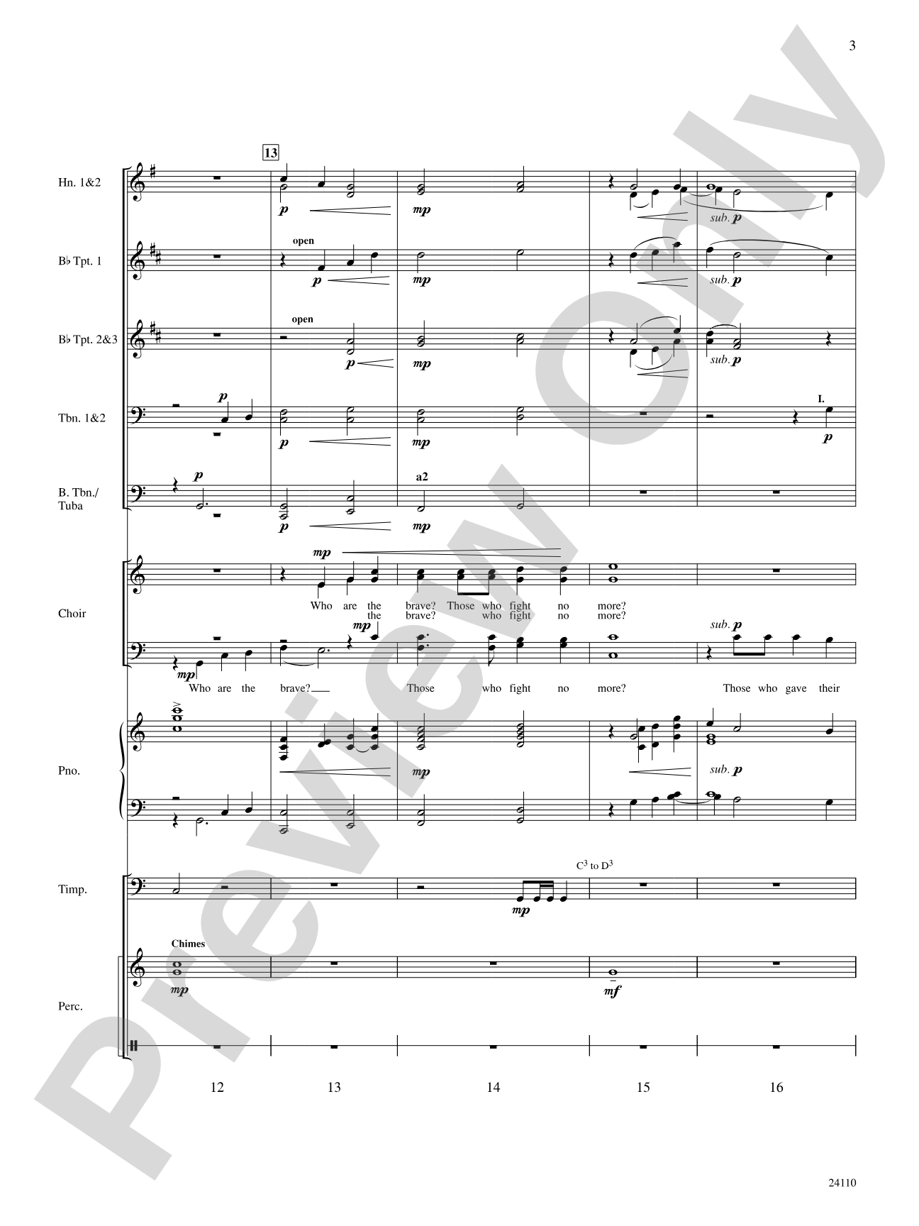Who Are the Brave: Choral SoundPax