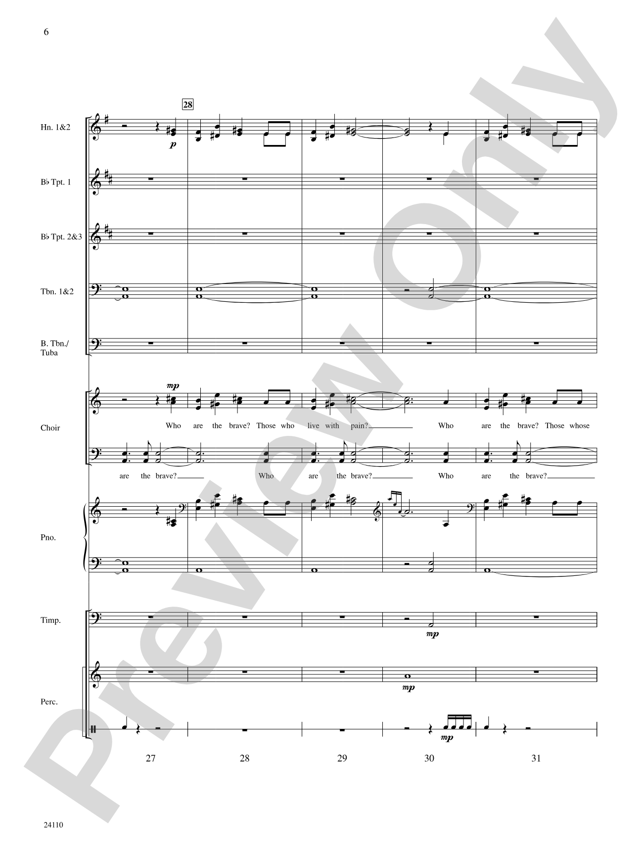 Who Are the Brave: Choral SoundPax