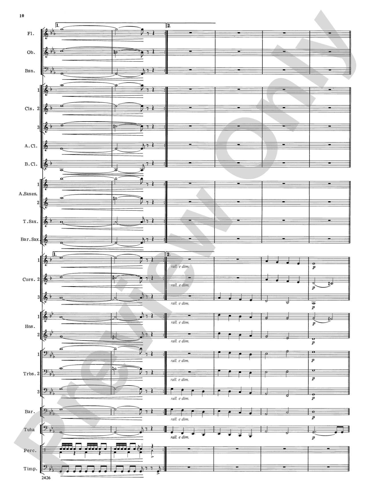Episode for Band: Concert Band Conductor Score & Parts