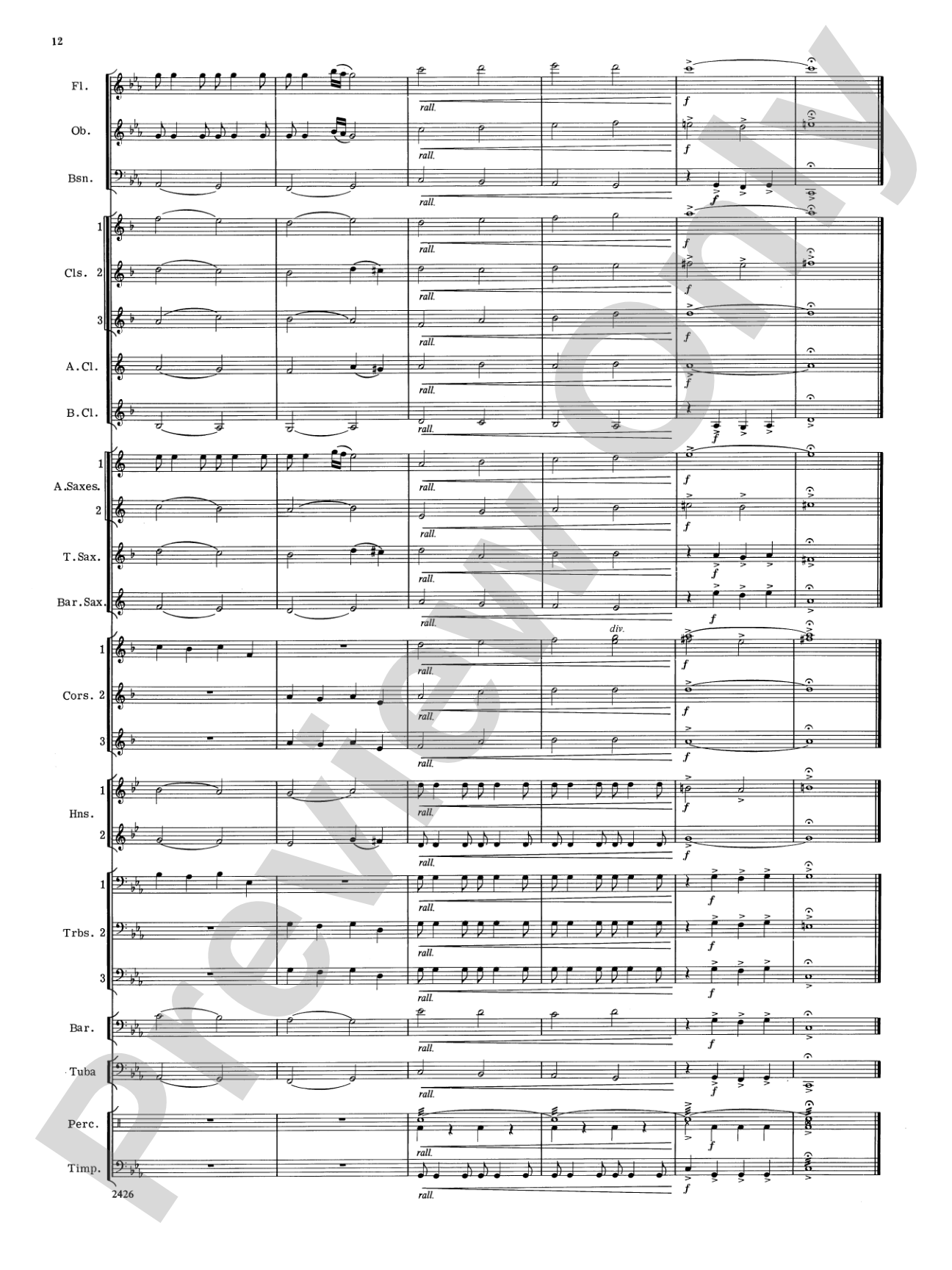 Episode for Band: Concert Band Conductor Score & Parts