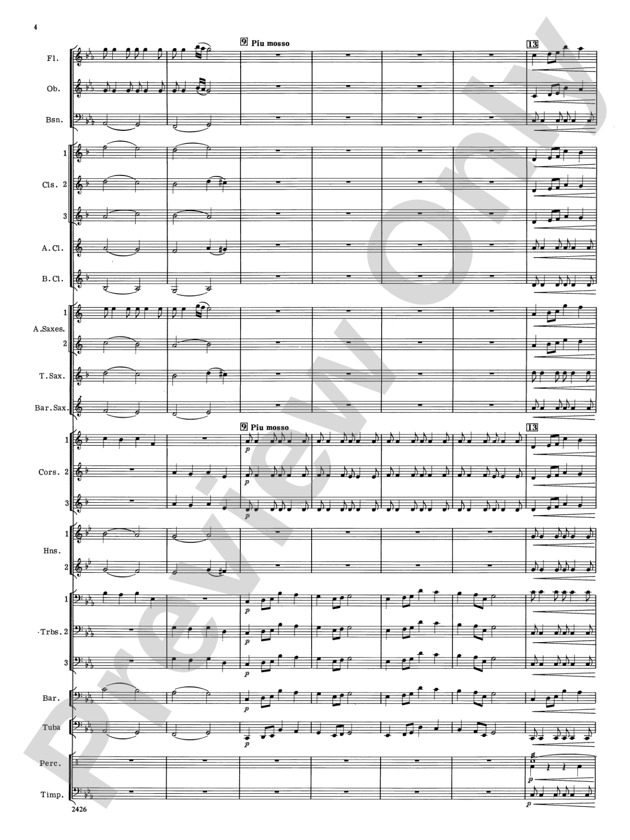Episode for Band: Concert Band Conductor Score & Parts