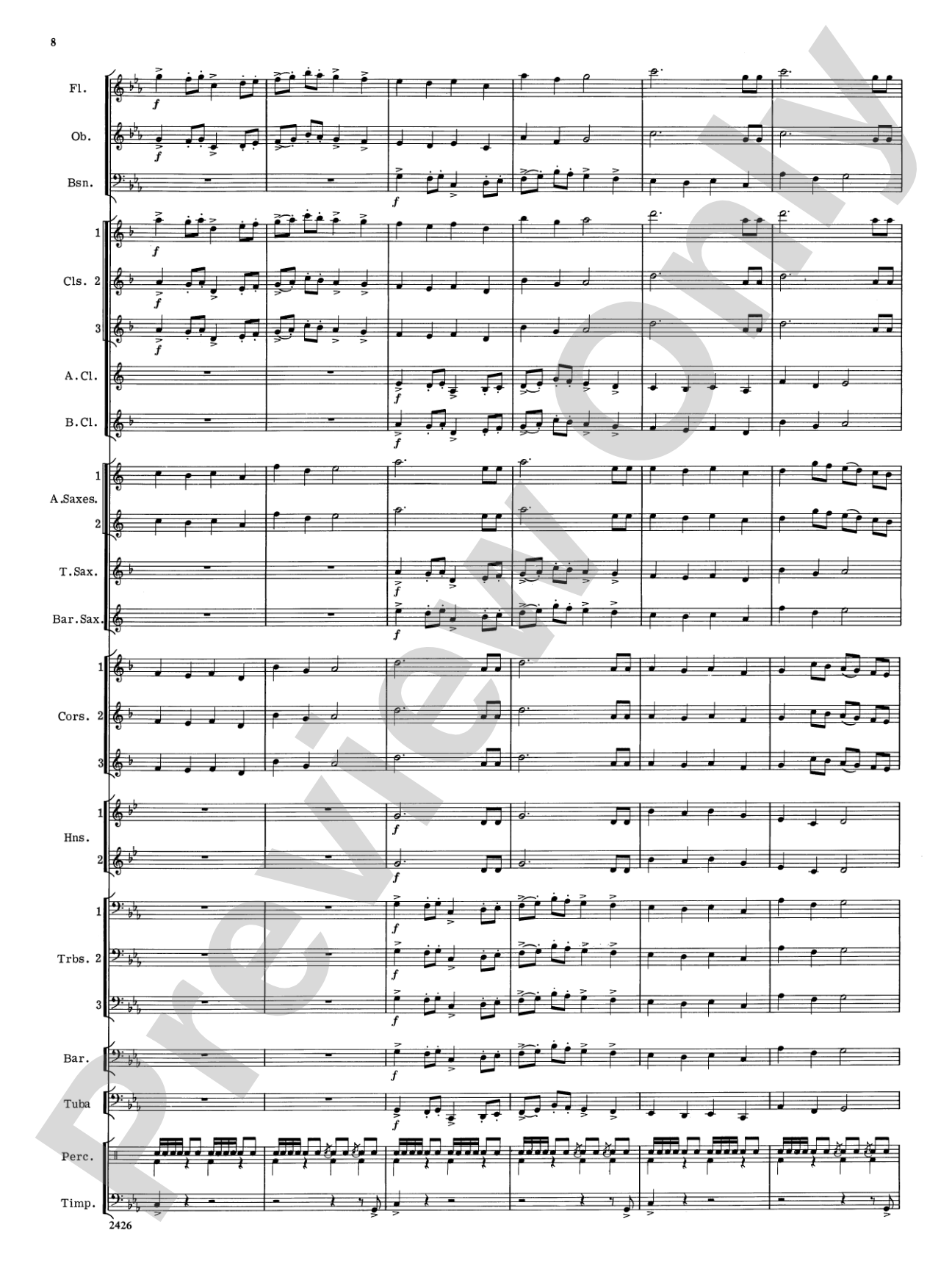 Episode for Band: Concert Band Conductor Score & Parts