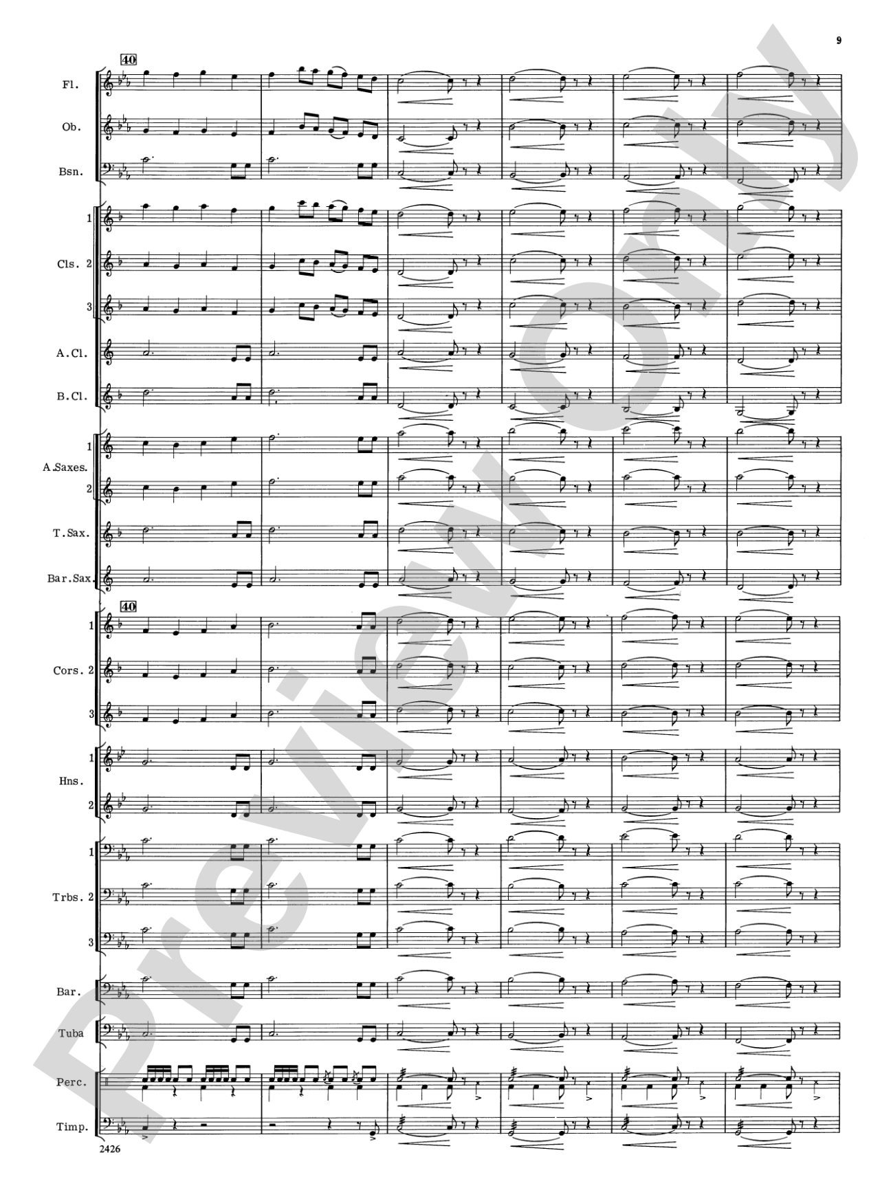 Episode for Band: Concert Band Conductor Score & Parts