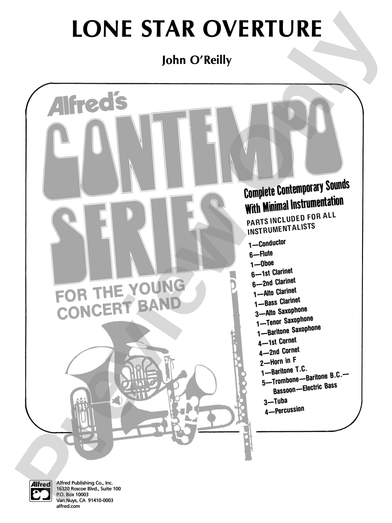 Lone Star Overture: Concert Band Conductor Score & Parts
