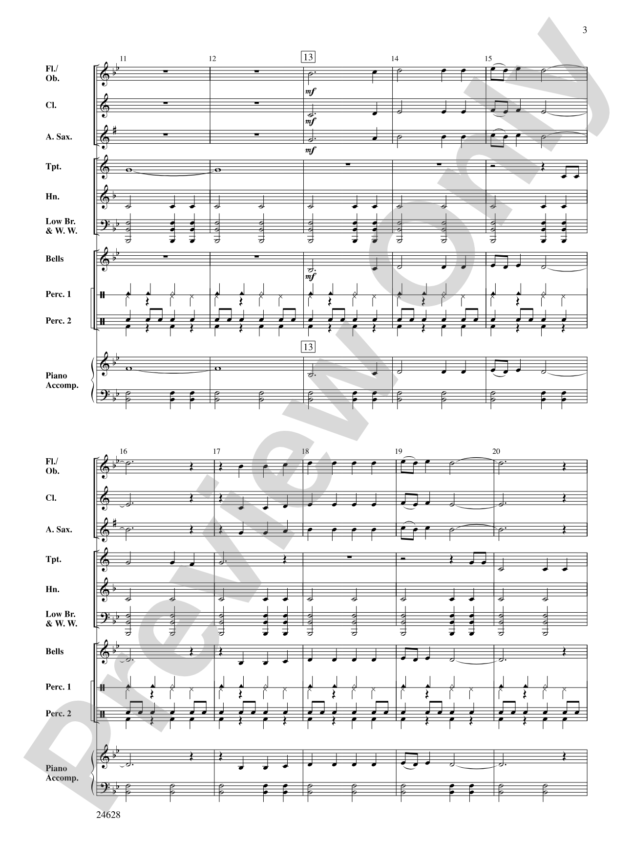 The Little Drummer Boy: Concert Band Conductor Score & Parts