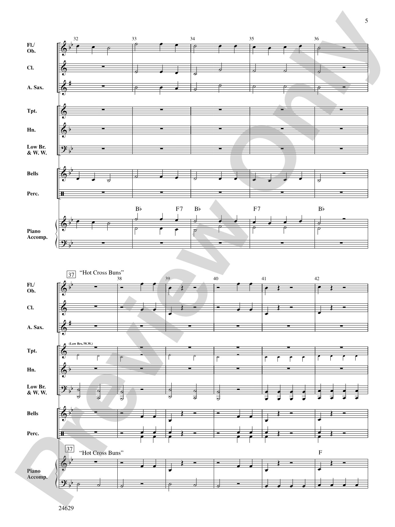 Five-Note Concerto: Concert Band Conductor Score & Parts