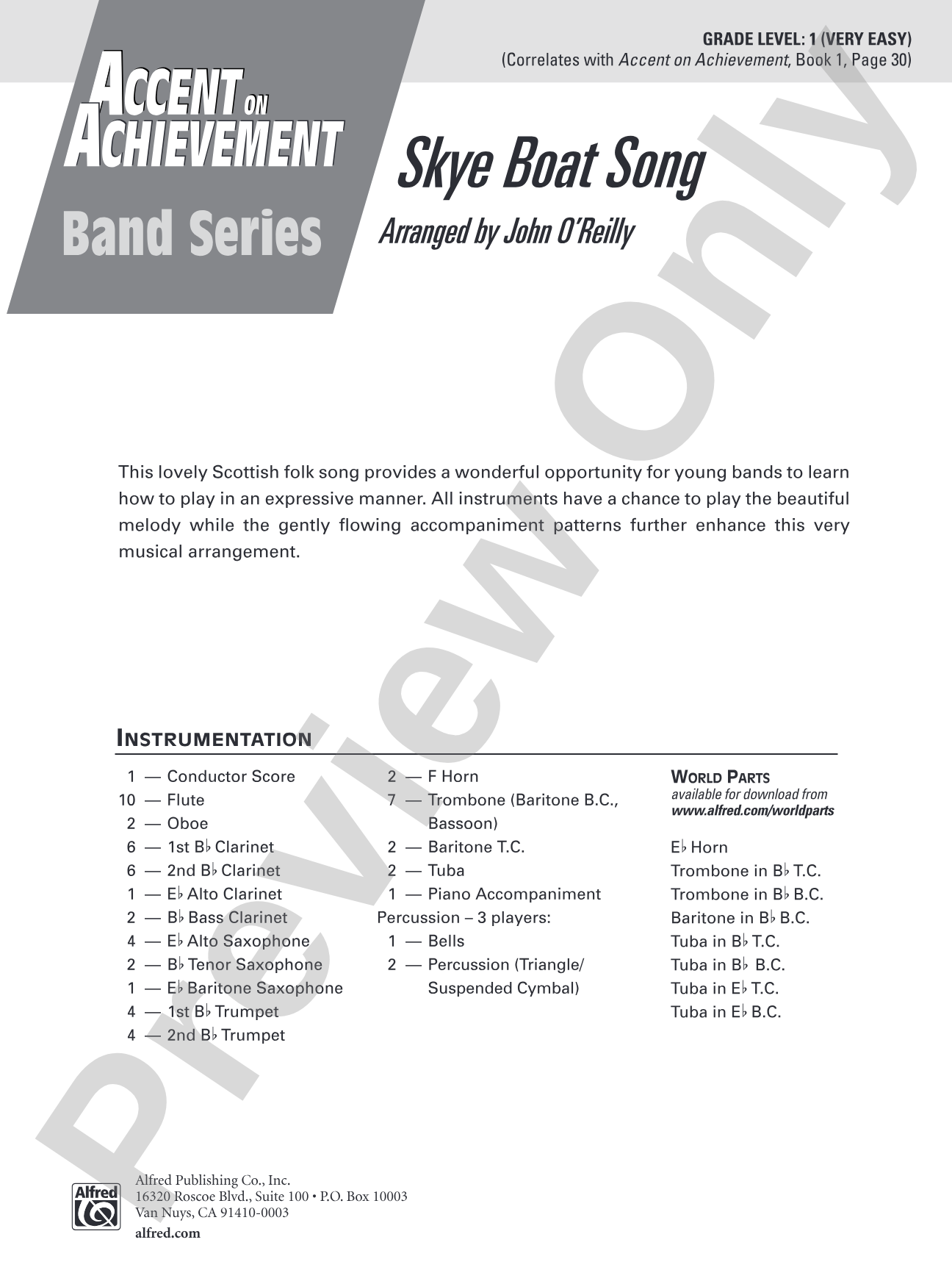Skye Boat Song: Score