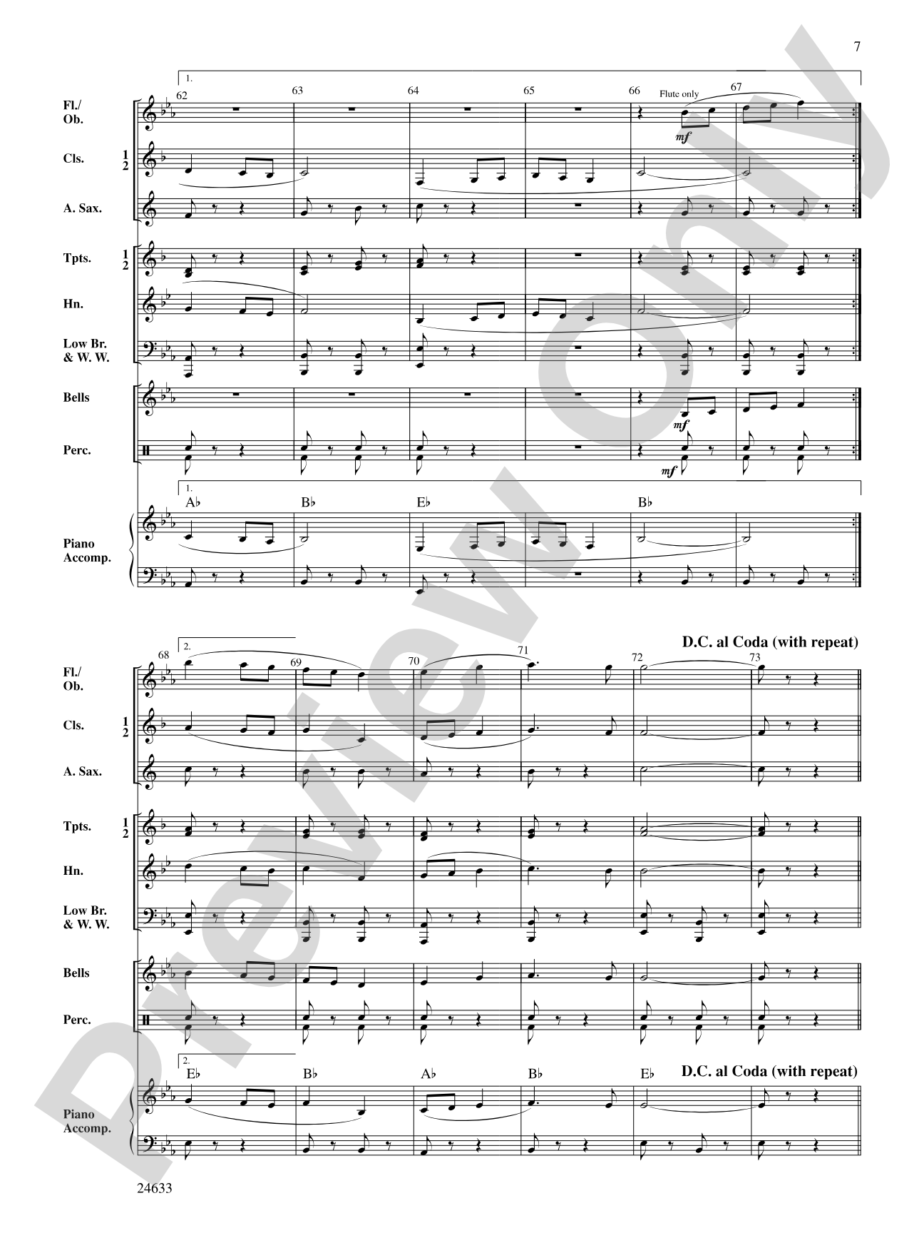 March Saranac: Concert Band Conductor Score & Parts