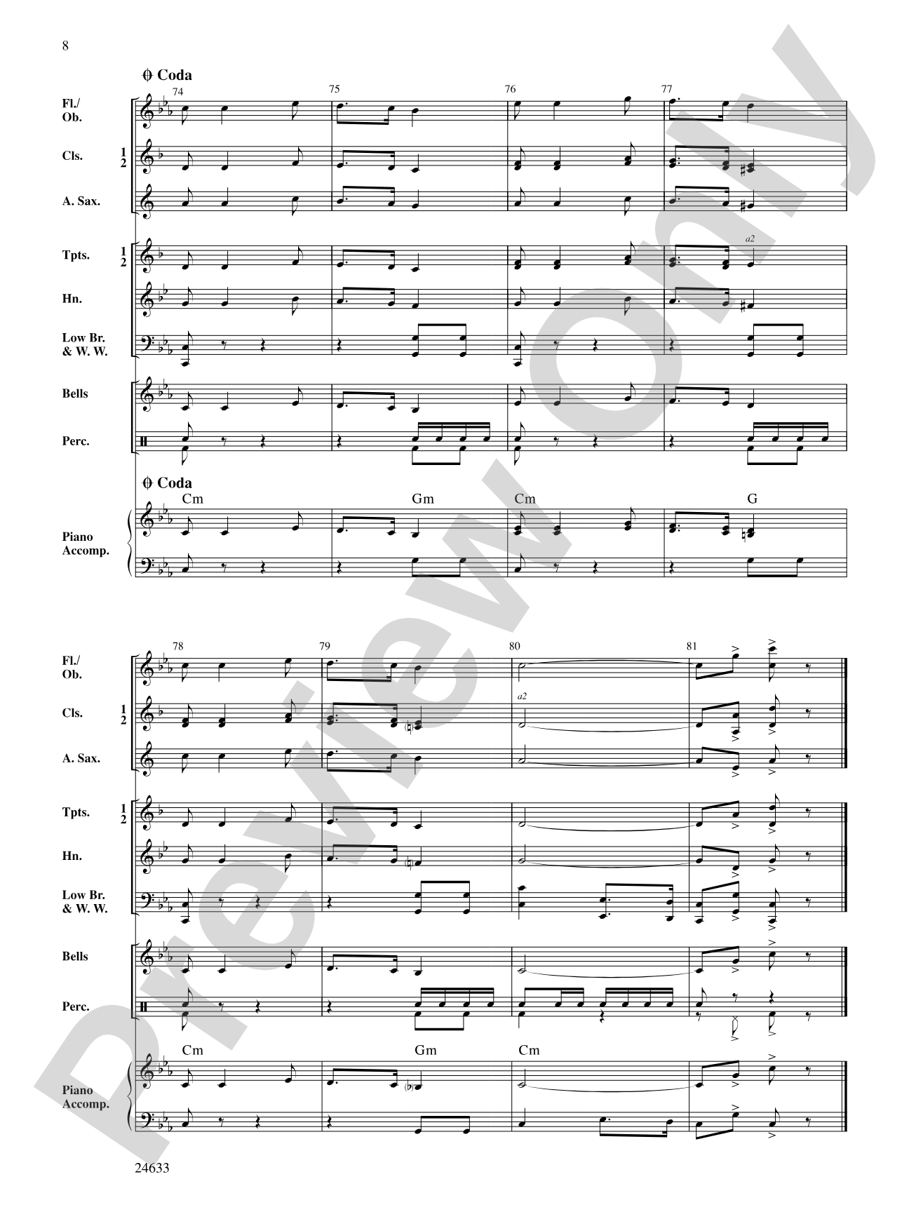 March Saranac: Concert Band Conductor Score & Parts