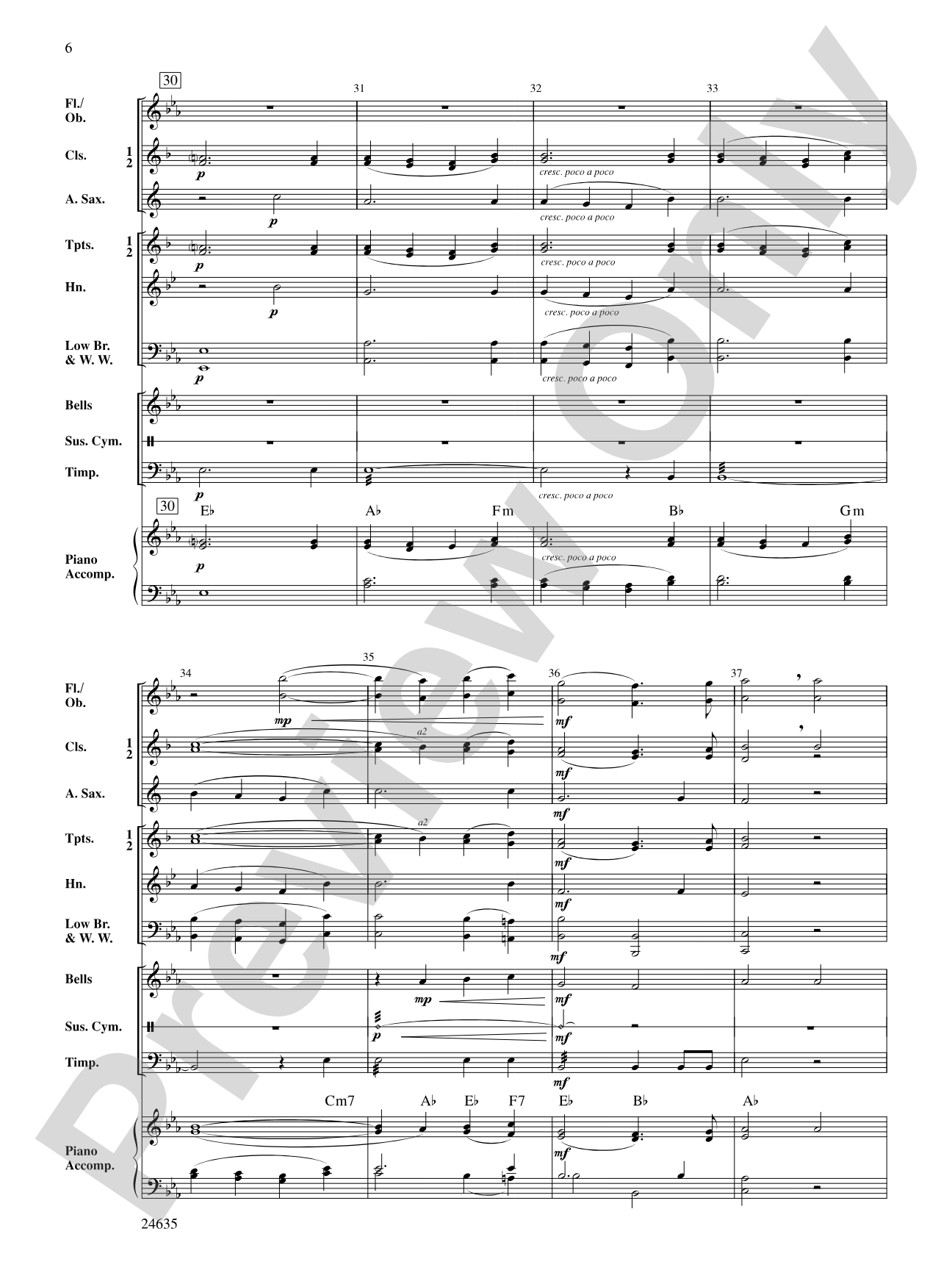Ave Verum Corpus: Concert Band Conductor Score & Parts