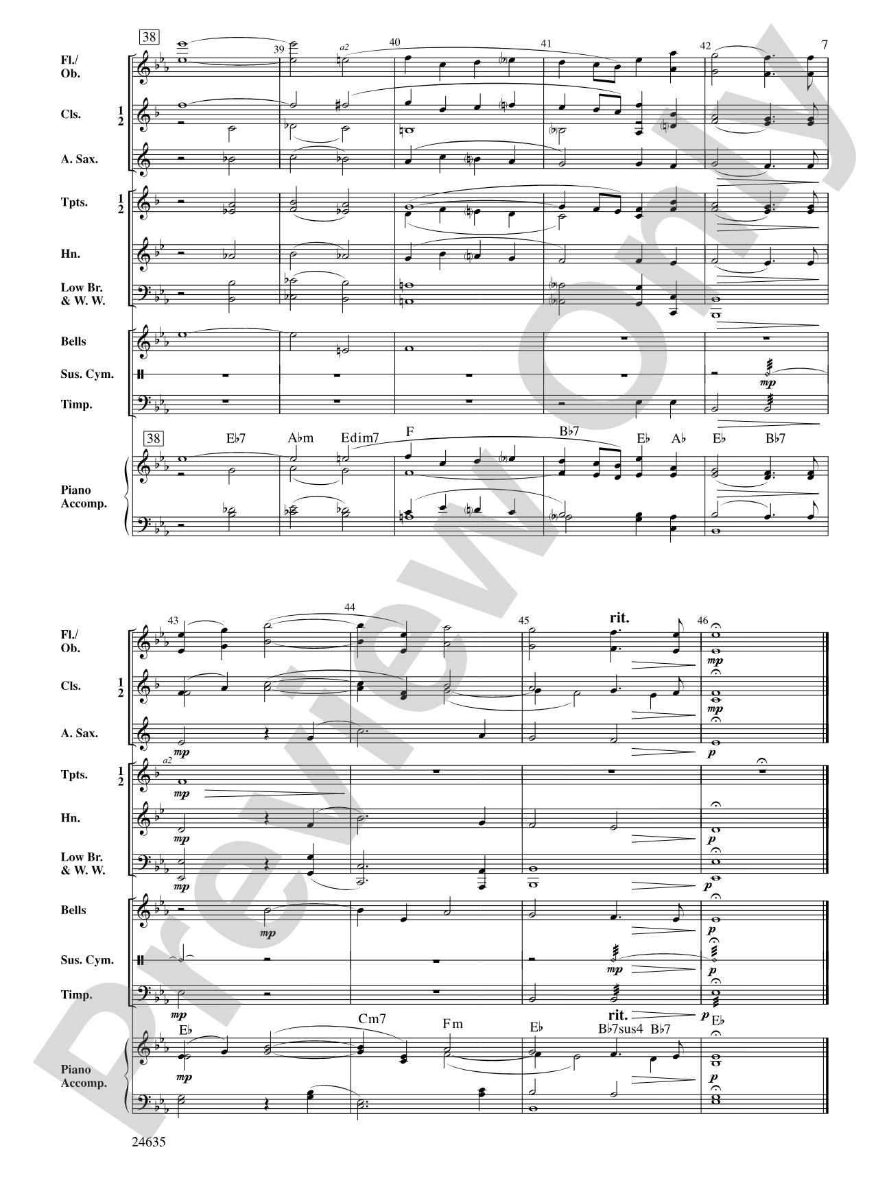 Ave Verum Corpus: Concert Band Conductor Score & Parts