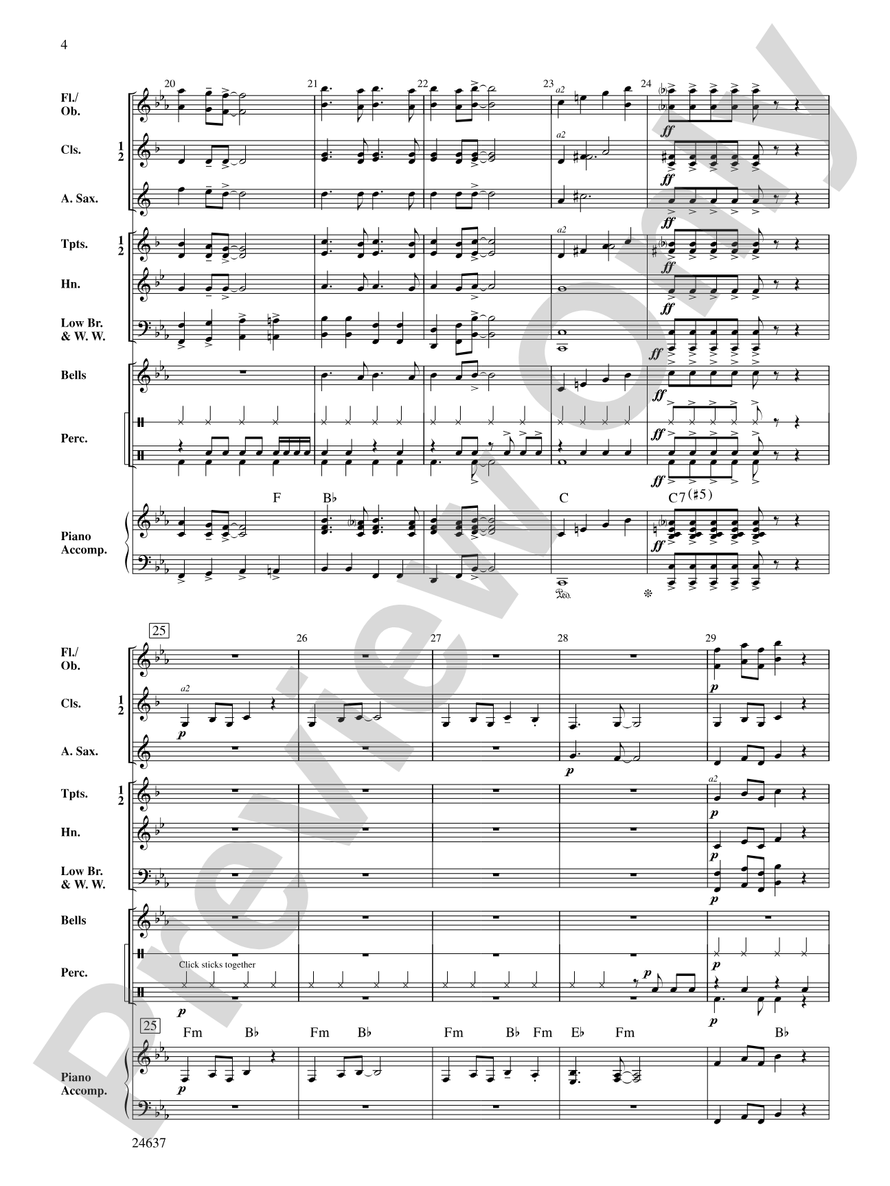 More Cowbell: Concert Band Conductor Score & Parts