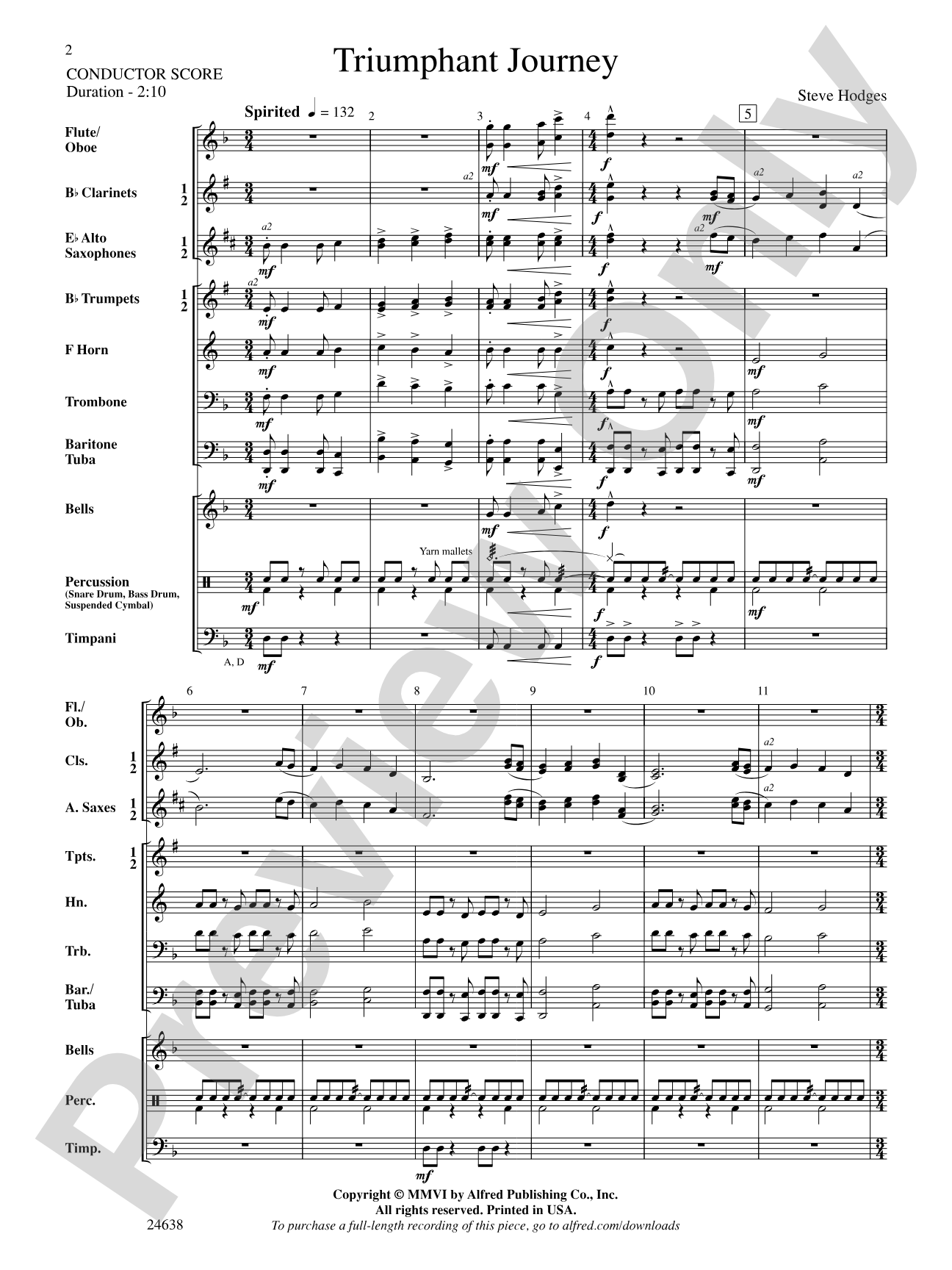 Triumphant Journey: Concert Band Conductor Score & Parts