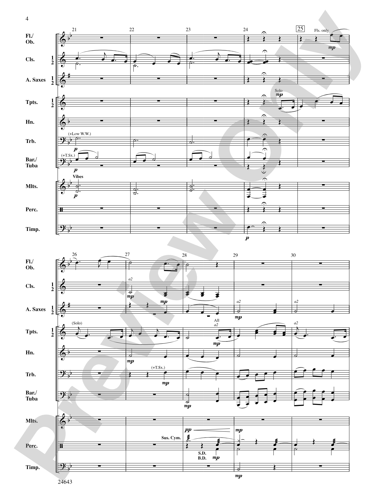 The Last Rose of Summer: Concert Band Conductor Score & Parts