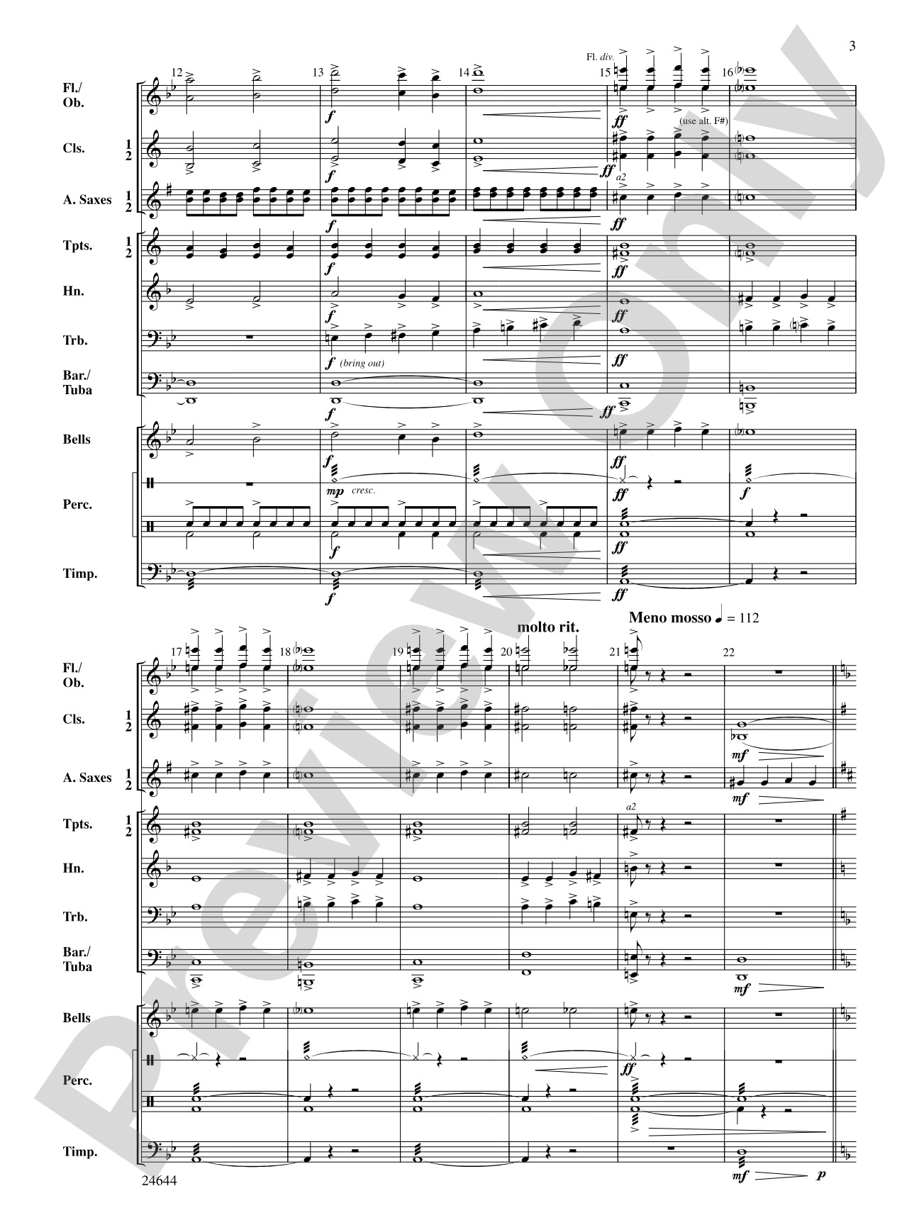 Romeo and Juliet, Themes from: Concert Band Conductor Score & Parts
