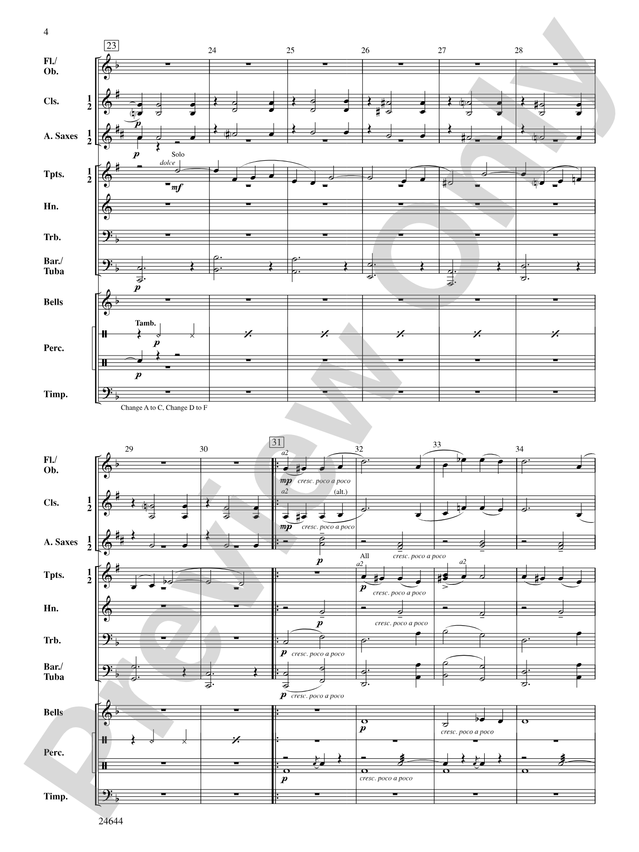 Romeo and Juliet, Themes from: Concert Band Conductor Score & Parts