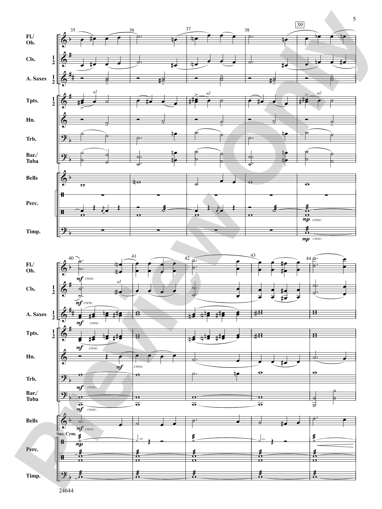 Romeo and Juliet, Themes from: Concert Band Conductor Score & Parts