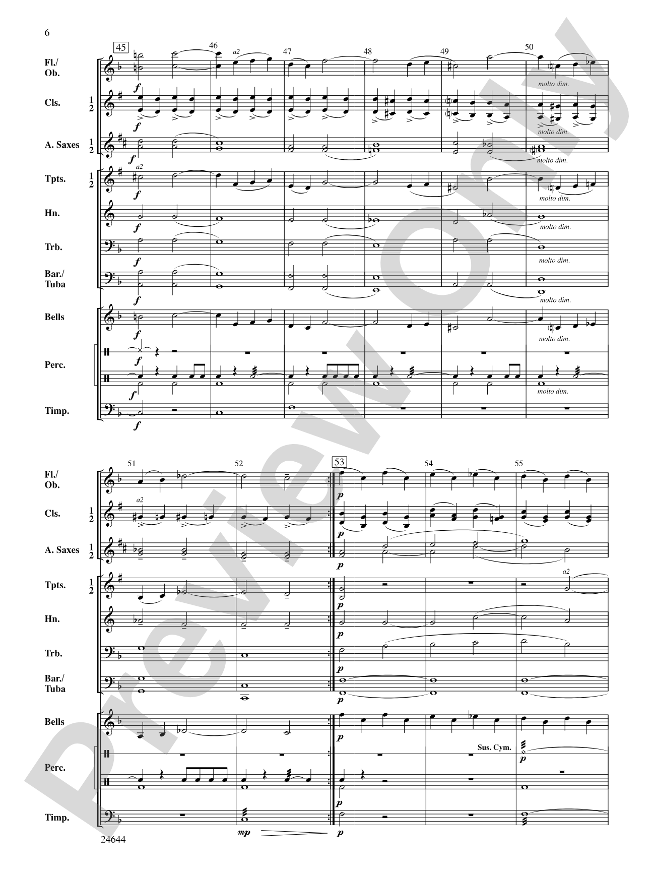 Romeo and Juliet, Themes from: Concert Band Conductor Score & Parts