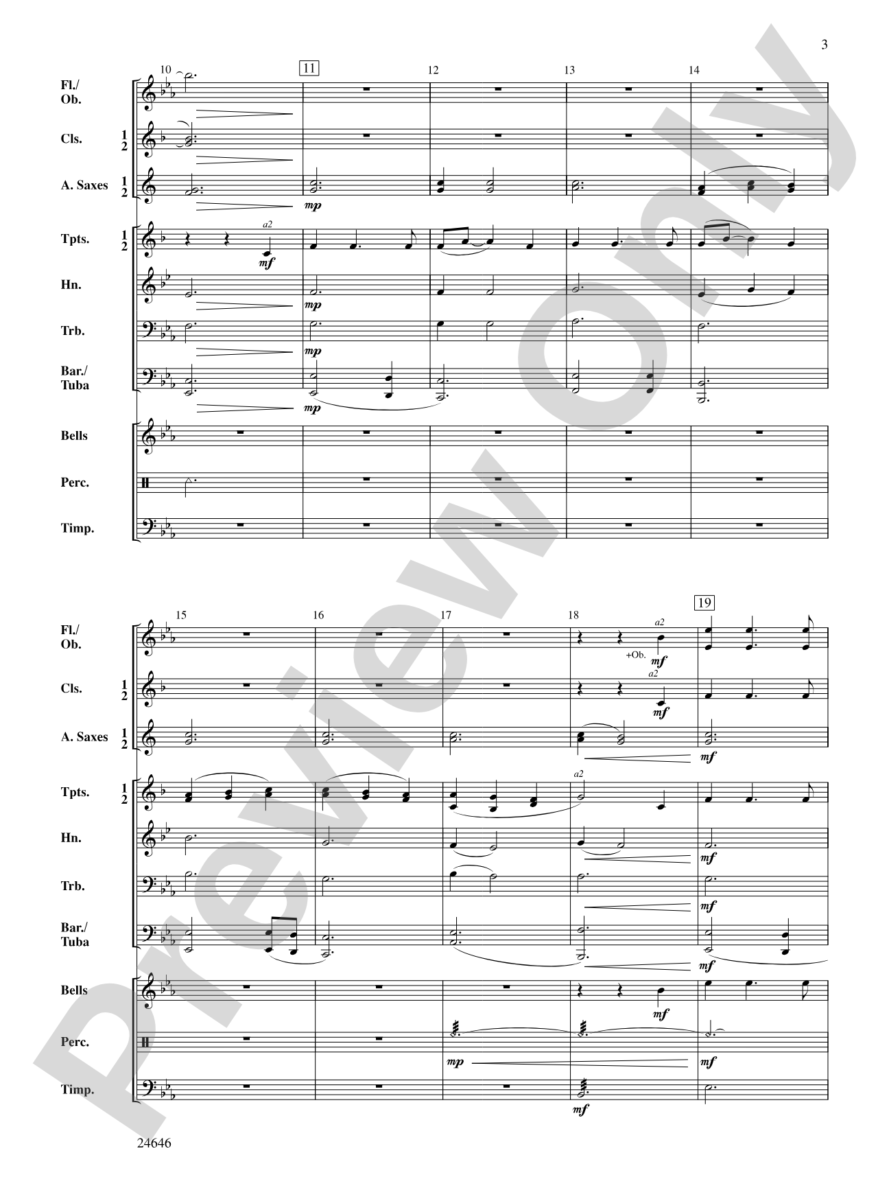 An Irish Air: Concert Band Conductor Score & Parts