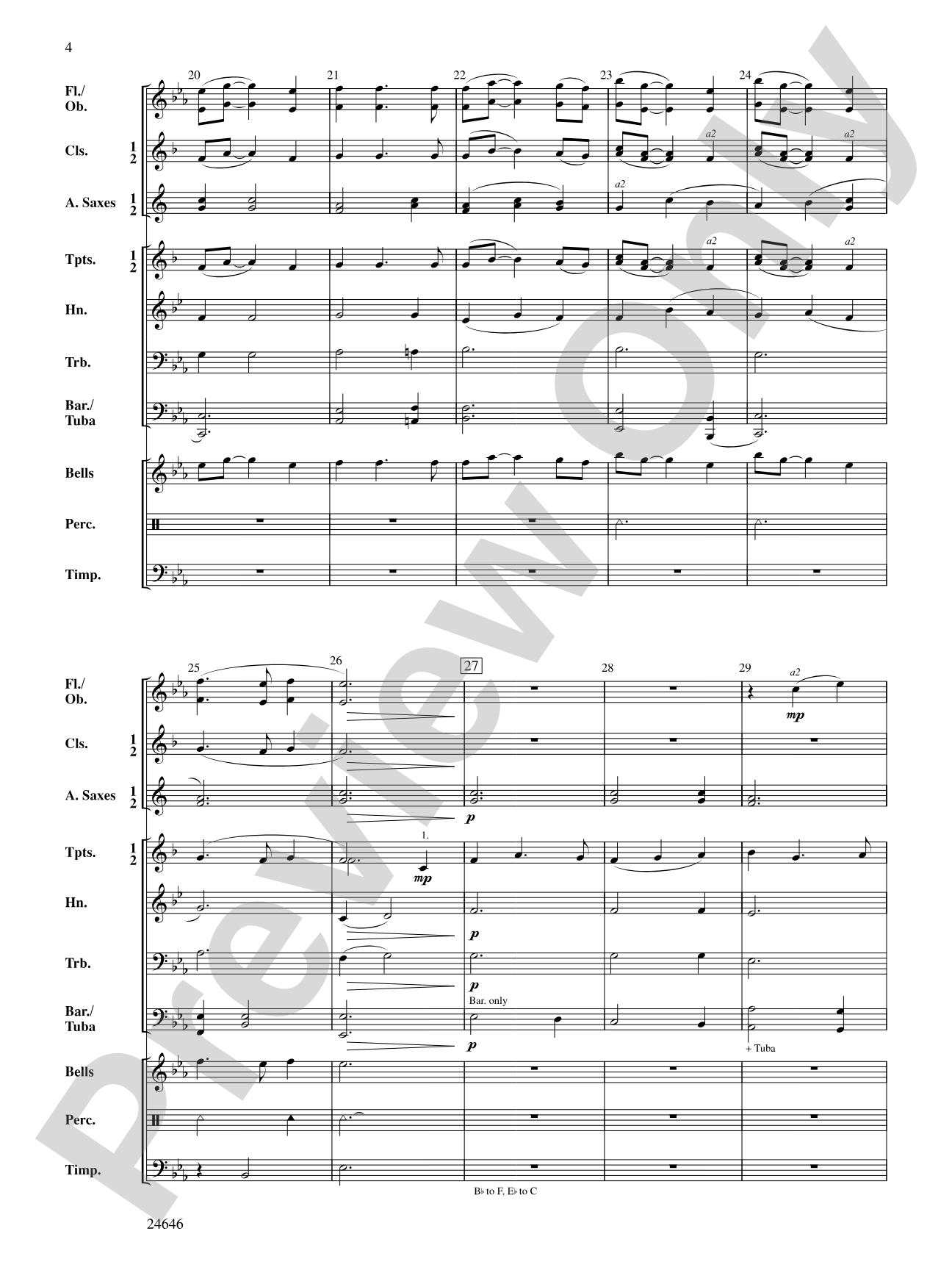 An Irish Air: Concert Band Conductor Score & Parts
