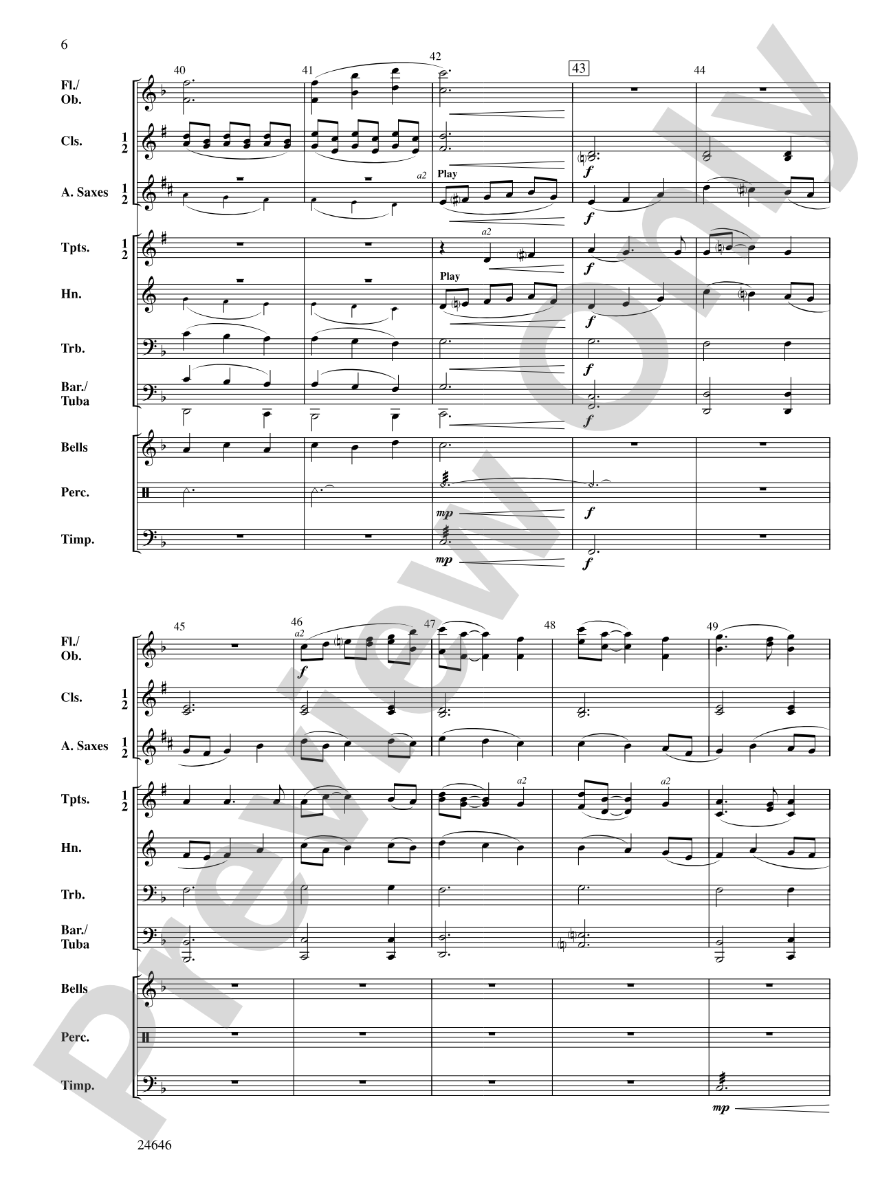 An Irish Air: Concert Band Conductor Score & Parts