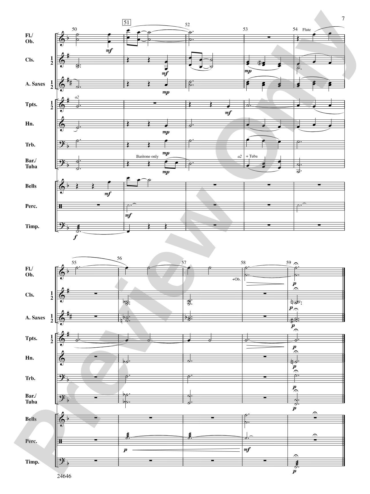 An Irish Air: Concert Band Conductor Score & Parts