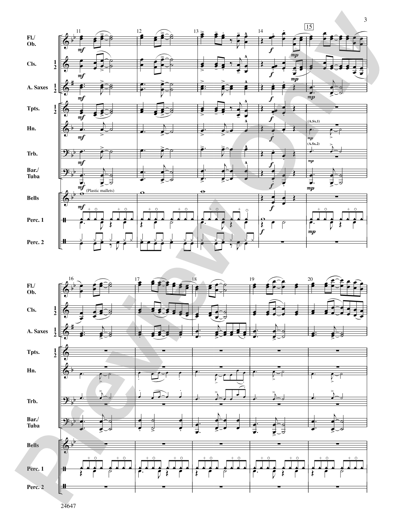 The Bermuda Triangle: Concert Band Conductor Score & Parts