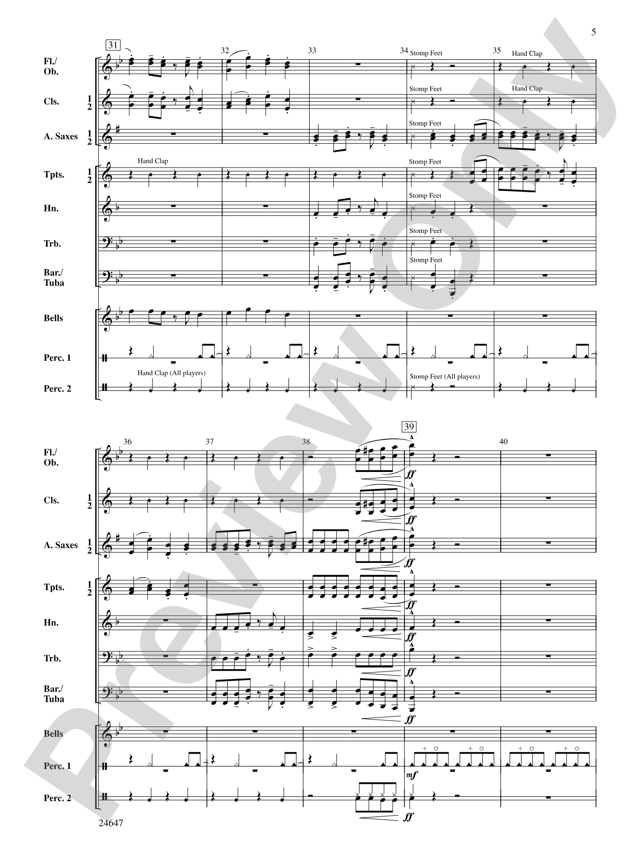 The Bermuda Triangle: Concert Band Conductor Score & Parts