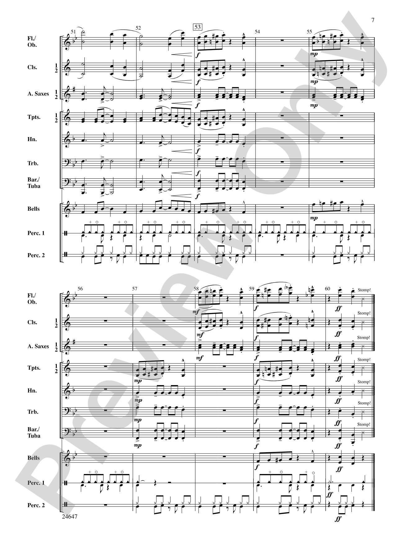 The Bermuda Triangle: Concert Band Conductor Score & Parts