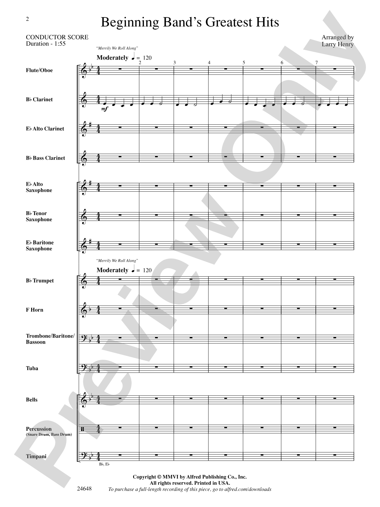 Beginning Band's Greatest Hits: Concert Band Conductor Score & Parts