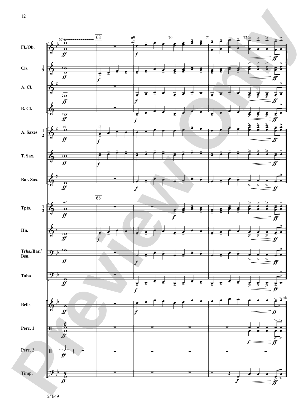 Crusade: Concert Band Conductor Score & Parts