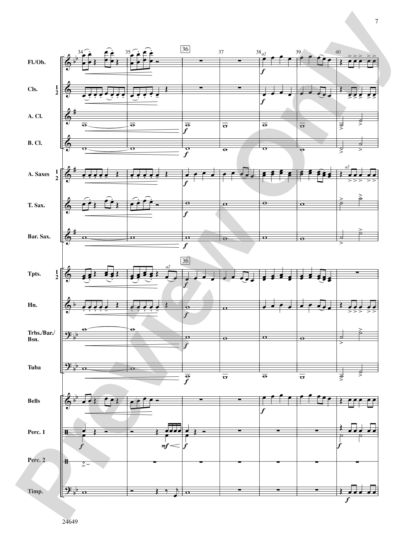Crusade: Concert Band Conductor Score & Parts