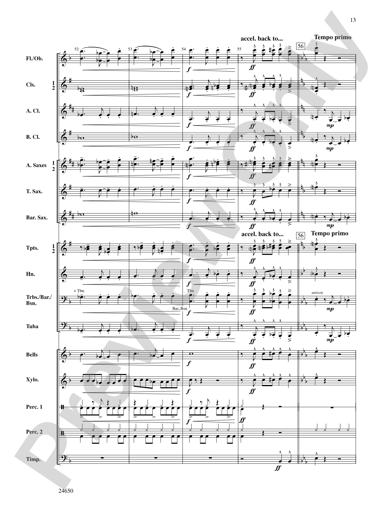 Salsa and Chips: Concert Band Conductor Score & Parts