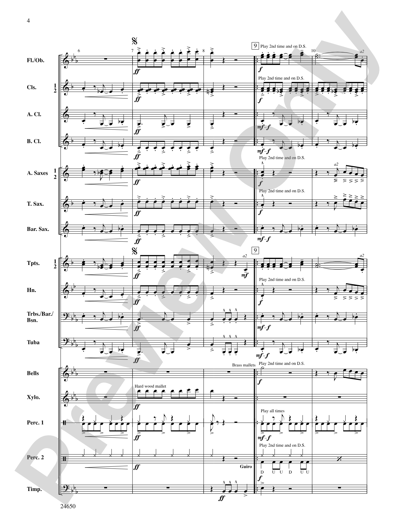 Salsa and Chips: Concert Band Conductor Score & Parts