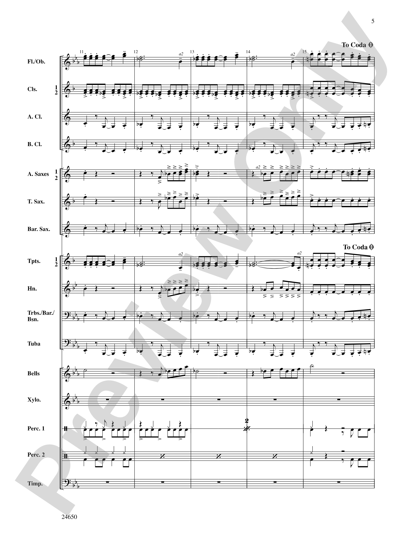 Salsa and Chips: Concert Band Conductor Score & Parts