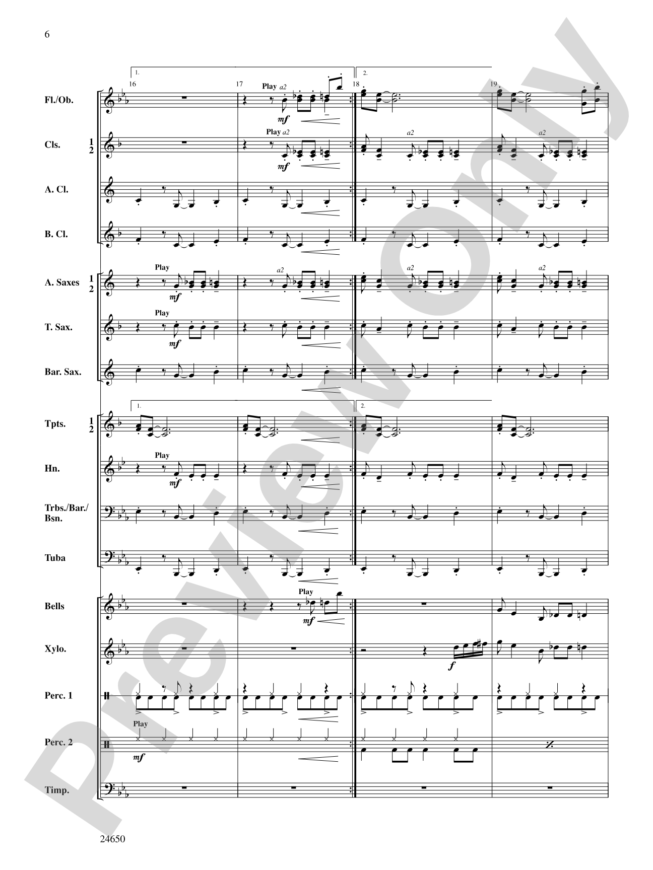 Salsa and Chips: Concert Band Conductor Score & Parts