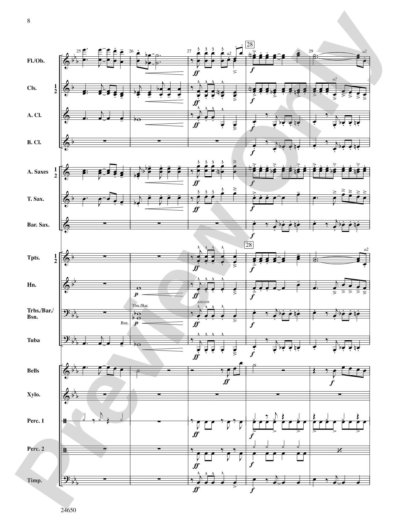 Salsa and Chips: Concert Band Conductor Score & Parts