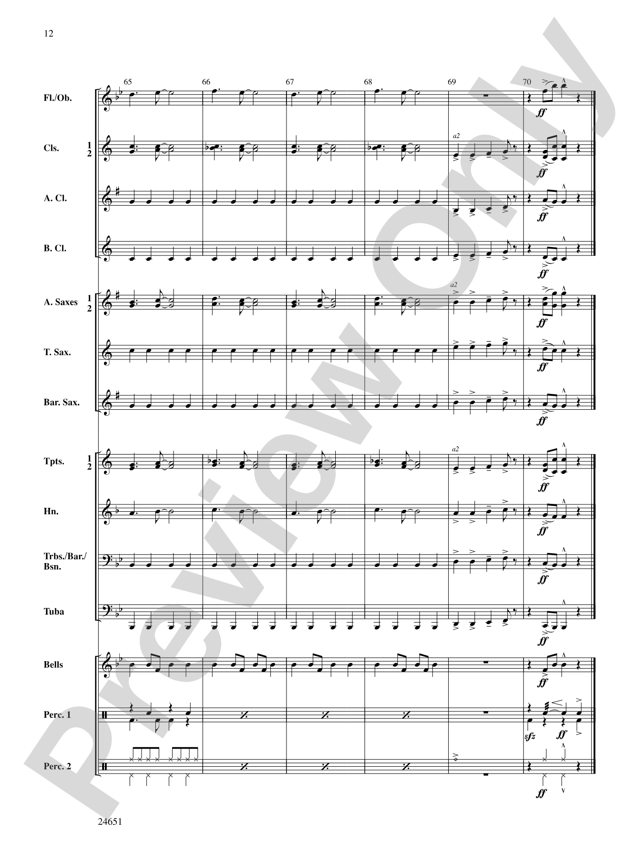 Joyful Rock: Concert Band Conductor Score & Parts
